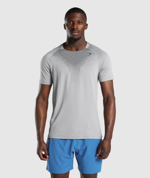 Panske Tricka Gymshark Apex Contrast Seamless Siva | BV8217634